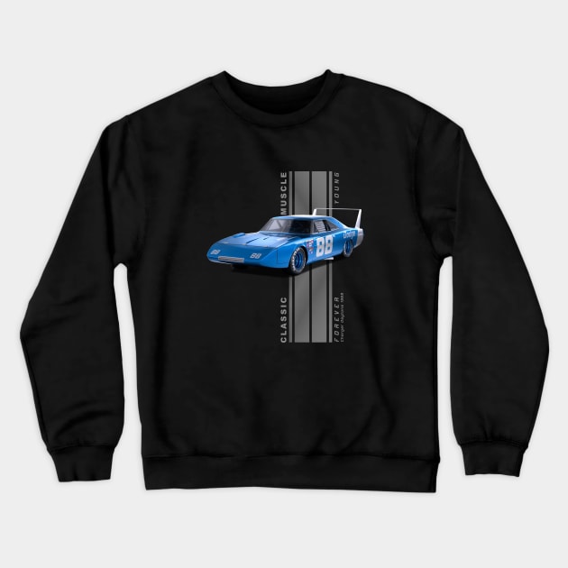 Charger Daytona Classic American Muscle Cars Vintage Crewneck Sweatshirt by Jose Luiz Filho